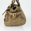 Chloe Paddington Hand Bag Leather Beige Gold Silver Auth ka2248SAV-4