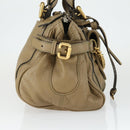 Chloe Paddington Hand Bag Leather Beige Gold Silver Auth ka2248SAV-5