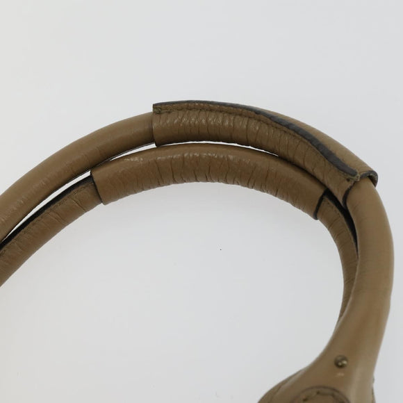 Chloe Paddington Hand Bag Leather Beige Gold Silver Auth ka2248SAV