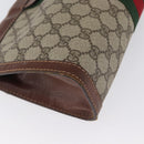 GUCCI GG Supreme Web Sherry Line Clutch Bag PVC Beige Red 010 378 Auth ka2251-11