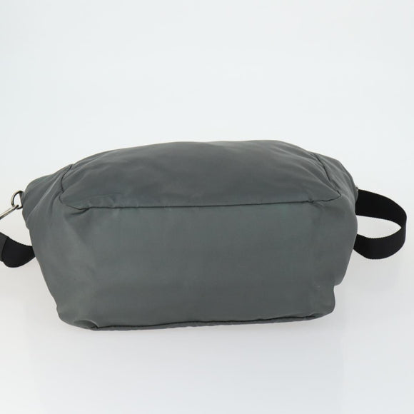 PRADA Tote Bag Nylon 2way Gray Silver Auth ka2252