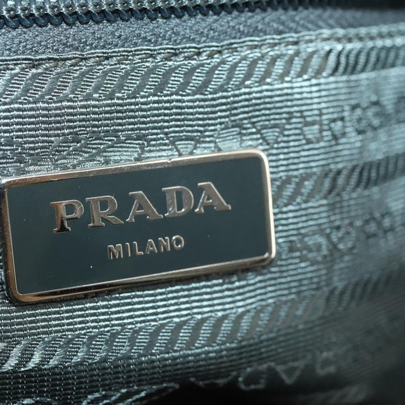 PRADA Tote Bag Nylon 2way Gray Silver Auth ka2252