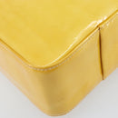 LOUIS VUITTON Monogram Vernis Columbus Tote Bag Lime Yellow M91047 Auth ka2253-14
