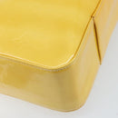 LOUIS VUITTON Monogram Vernis Columbus Tote Bag Lime Yellow M91047 Auth ka2253-16