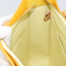 LOUIS VUITTON Monogram Vernis Columbus Tote Bag Lime Yellow M91047 Auth ka2253-19
