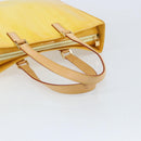 LOUIS VUITTON Monogram Vernis Columbus Tote Bag Lime Yellow M91047 Auth ka2253-7