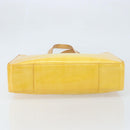 LOUIS VUITTON Monogram Vernis Columbus Tote Bag Lime Yellow M91047 Auth ka2253-5