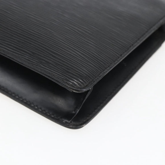 LOUIS VUITTON Epi Pochette Homme Clutch Bag Black M52522 LV Auth ka2258