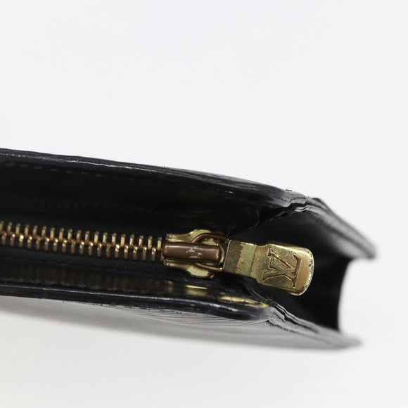 LOUIS VUITTON Epi Pochette Homme Clutch Bag Black M52522 LV Auth ka2258