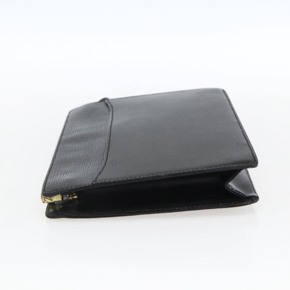 LOUIS VUITTON Epi Pochette Homme Clutch Bag Black M52522 LV Auth ka2258