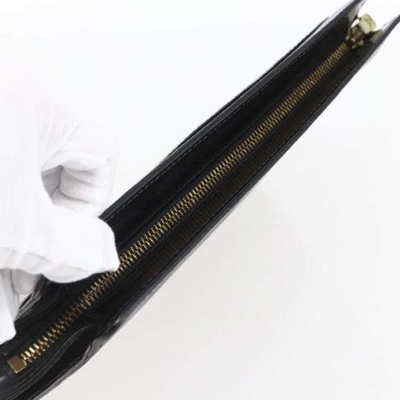 LOUIS VUITTON Epi Pochette Homme Clutch Bag Black M52522 LV Auth ka2258