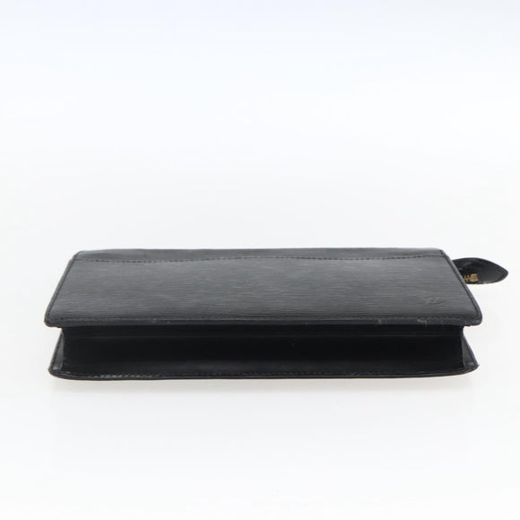 LOUIS VUITTON Epi Pochette Homme Clutch Bag Black M52522 LV Auth ka2258