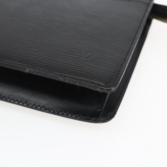 LOUIS VUITTON Epi Pochette Homme Clutch Bag Black M52522 LV Auth ka2258