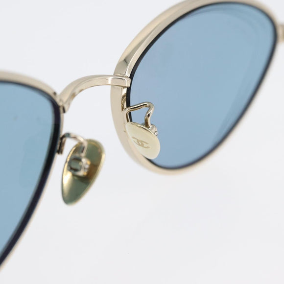 CHANEL Sunglasses metal Blue CC Auth ka2269V