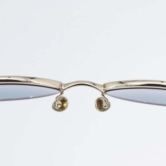 CHANEL Sunglasses metal Blue CC Auth ka2269V