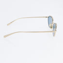 CHANEL Sunglasses metal Blue CC Auth ka2269V-5