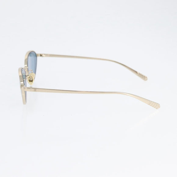 CHANEL Sunglasses metal Blue CC Auth ka2269V