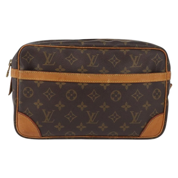 LOUIS VUITTON Monogram Compiegne 28 Clutch Bag M51845 LV Auth ka2272