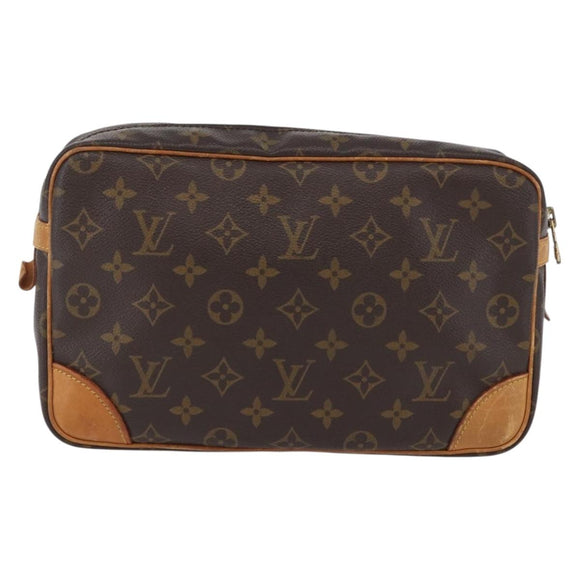 LOUIS VUITTON Monogram Compiegne 28 Clutch Bag M51845 LV Auth ka2272