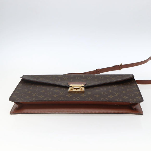 LOUIS VUITTON Monogram Porte Documents Bandouliere Bag M53338 LV Auth ka2282A