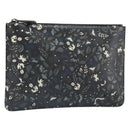 FENDI Clutch Bag Leather Black Auth ka2288-1