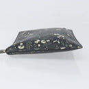 FENDI Clutch Bag Leather Black Auth ka2288-4