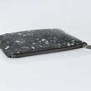 FENDI Clutch Bag Leather Black Auth ka2288-5