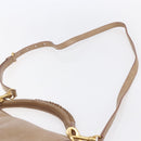 Miu Miu Matelasse Shoulder Bag Leather 2way Pink Gold Auth ka229-14