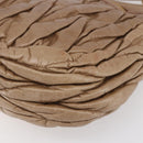 Miu Miu Matelasse Shoulder Bag Leather 2way Pink Gold Auth ka229-14