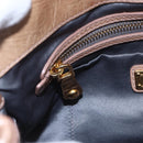 Miu Miu Matelasse Shoulder Bag Leather 2way Pink Gold Auth ka229-21