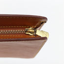 LOUIS VUITTON Epi Pochette Homme Tasche Braun Zipangu Gold M52528 LV Auth ka2290-8