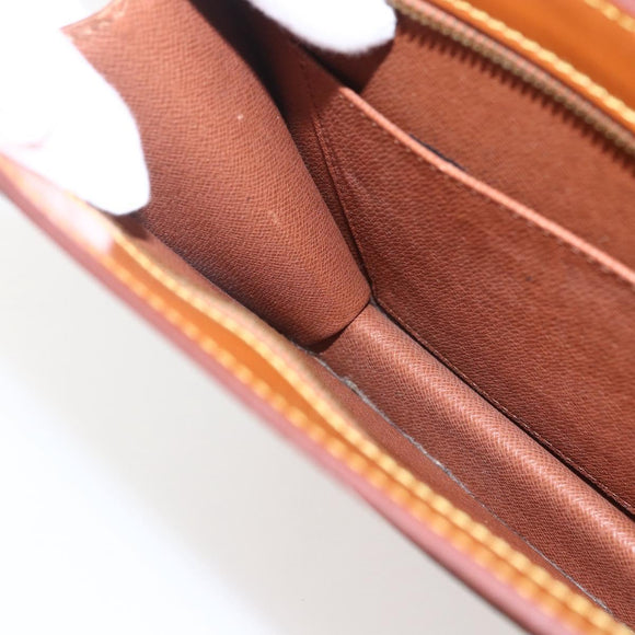 LOUIS VUITTON Epi Pochette Homme Tasche Braun Zipangu Gold M52528 LV Auth ka2290