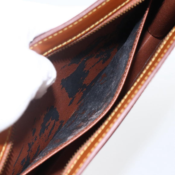 LOUIS VUITTON Epi Pochette Homme Tasche Braun Zipangu Gold M52528 LV Auth ka2290