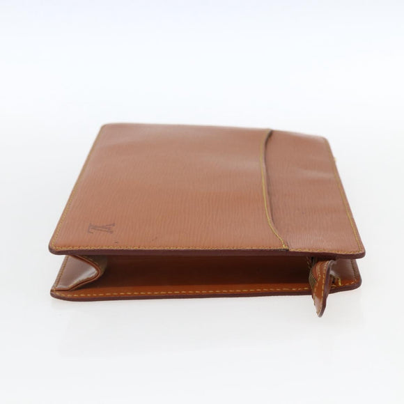 LOUIS VUITTON Epi Pochette Homme Tasche Braun Zipangu Gold M52528 LV Auth ka2290
