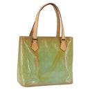 LOUIS VUITTON Monogram Vernis Houston Hand Bag Baby Blue M91005 LV Auth ka2293-1