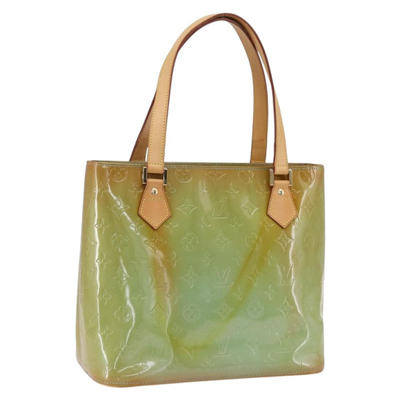 LOUIS VUITTON Monogram Vernis Houston Hand Bag Baby Blue M91005 LV Auth ka2293