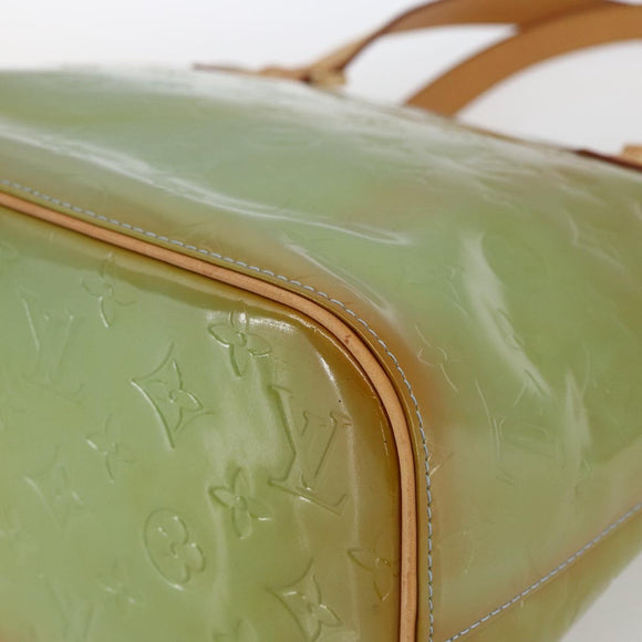 LOUIS VUITTON Monogram Vernis Houston Hand Bag Baby Blue M91005 LV Auth ka2293