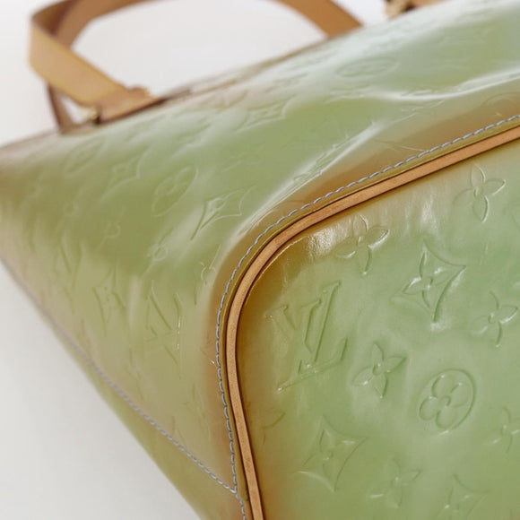 LOUIS VUITTON Monogram Vernis Houston Hand Bag Baby Blue M91005 LV Auth ka2293