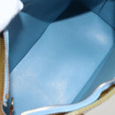 LOUIS VUITTON Monogram Vernis Houston Hand Bag Baby Blue M91005 LV Auth ka2293-11