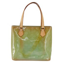 LOUIS VUITTON Monogram Vernis Houston Hand Bag Baby Blue M91005 LV Auth ka2293-13