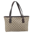 GUCCI GG Supreme Tote Bag PVC Beige Silver 181086 Auth ka2296-3