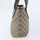 GUCCI GG Supreme Tote Bag PVC Beige Silver 181086 Auth ka2296-4