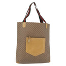 GUCCI Micro GG Supreme Web Sherry Line Tote Bag PVC Beige Gold Red Auth ka2297-1