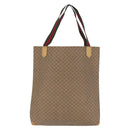 GUCCI Micro GG Supreme Web Sherry Line Tote Bag PVC Beige Gold Red Auth ka2297-2