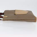 GUCCI Micro GG Supreme Web Sherry Line Tote Bag PVC Beige Gold Red Auth ka2297-4