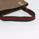 GUCCI Micro GG Supreme Web Sherry Line Tote Bag PVC Beige Gold Red Auth ka2297-7