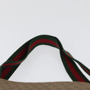 GUCCI Micro GG Supreme Web Sherry Line Tote Bag PVC Beige Gold Red Auth ka2297-8