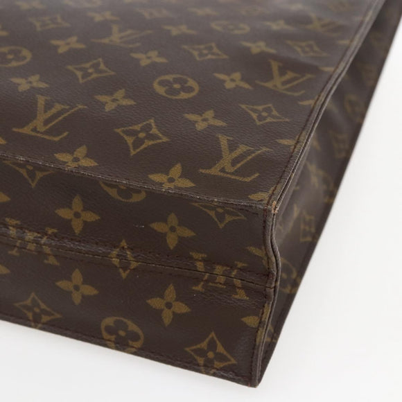 LOUIS VUITTON Monogram Sac Plat Hand Bag M51140 LV Auth ka2301