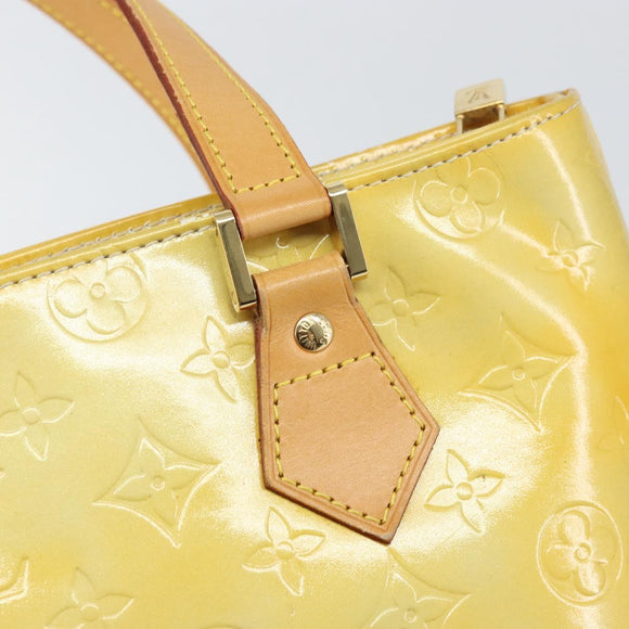 LOUIS VUITTON Monogram Vernis Houston Hand Bag Gris M91053 LV Auth ka2306