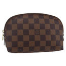 LOUIS VUITTON Damier Ebene Pochette Cosmetic PM Pouch N47516 LV Auth ka231-1